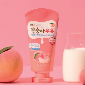 Kwailnara Cleansing Foam De Pêssego e Leite